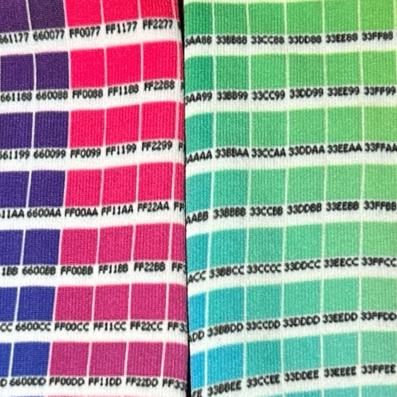 A rainbow for your feet! Pantone color chips knee socks Hand crafted OS -PMS - Picture 13 of 15